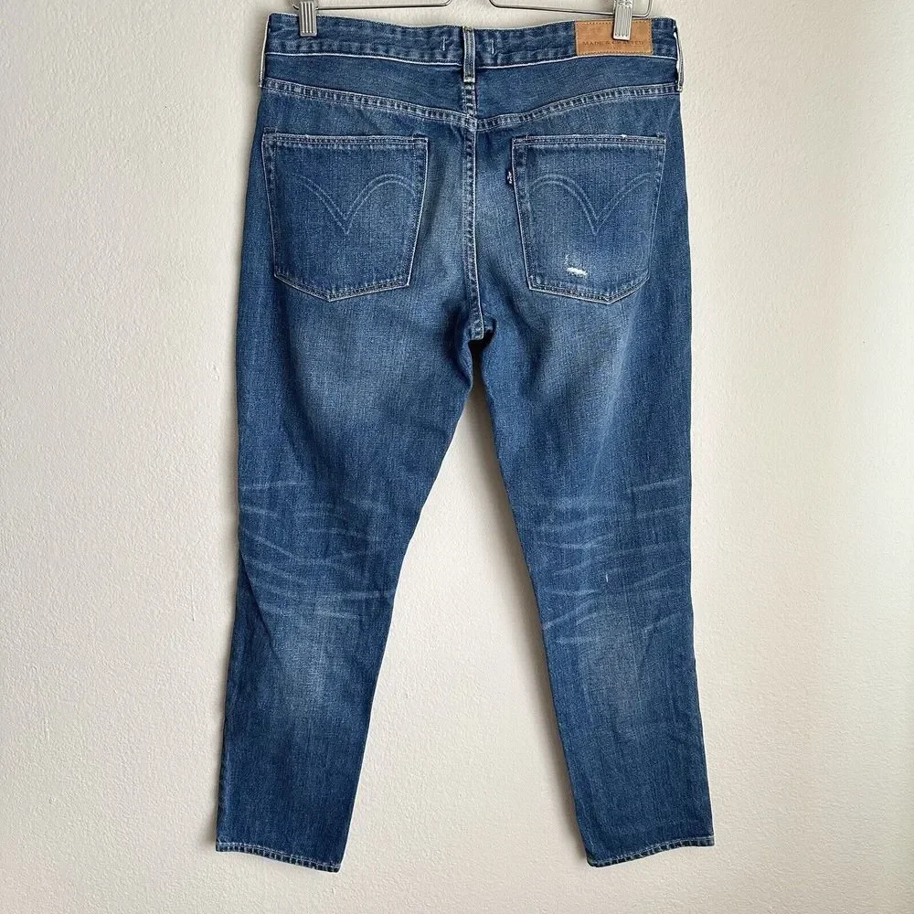 Levis Made & Crafted Jeans Womens 29 (30x27.5) Marker Tapered‎ Distressed - Picture 2 of 8
